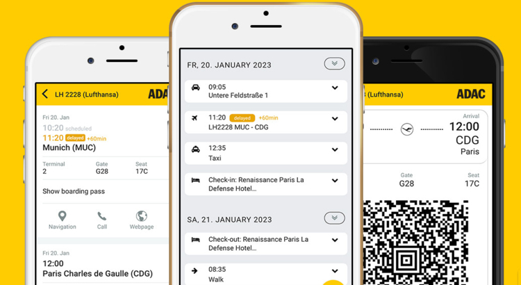 ADAC TMS Mobility App Display Foto ADAC Reisevertrieb