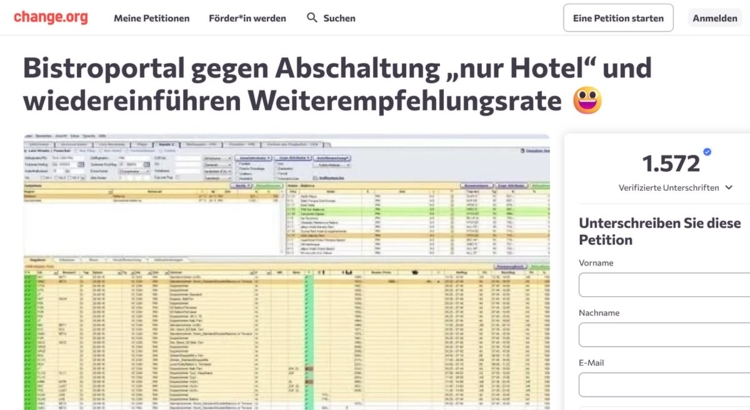 Screenshot Bistro Petition Changeorg