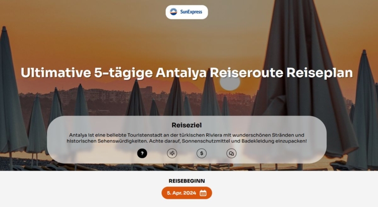 Sunny Trip Planner Foto Sun Express