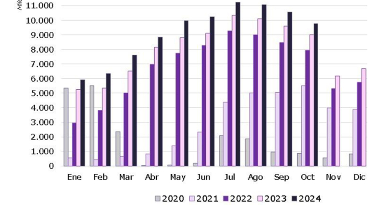 Statistik Ankünfte Spanien