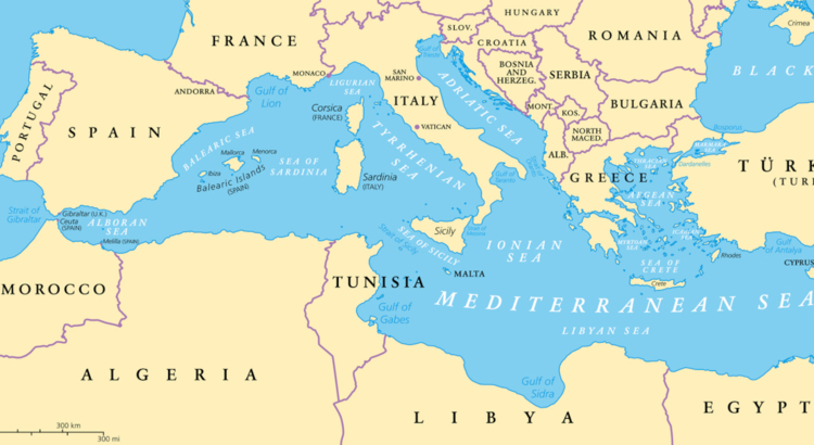 Mittelmeer Karte