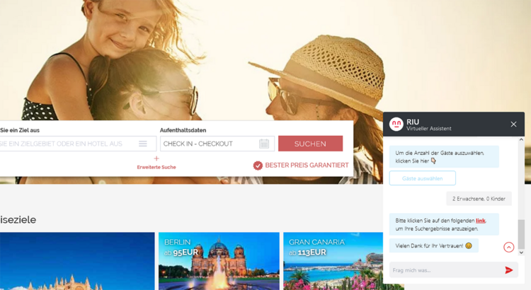 Riu Website Chatbot