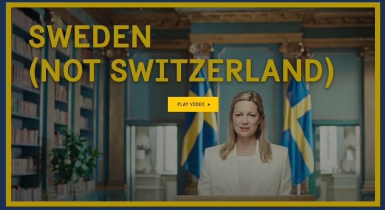 Screenshot Sweden not Switzerland Foto Visit Sweden