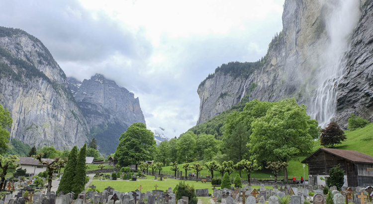 Lauterbrunnern Staubachwasserfall