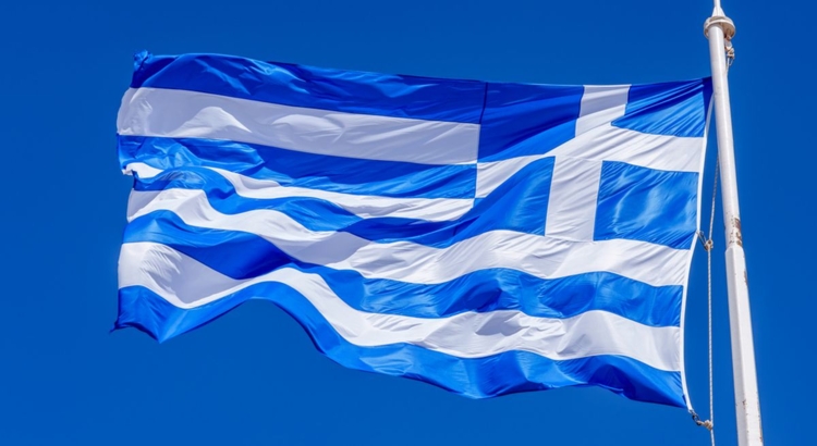 Griechenland Symbol Fahne Foto istock Gettytim82