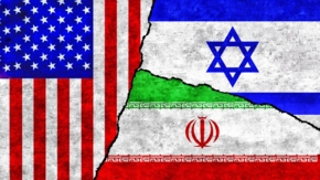 Iran Israel USA Flaggen Foto iStock Ruma Aktar