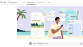 Screenshot Google tips for travel planning AI Overviews Foto Google Blog
